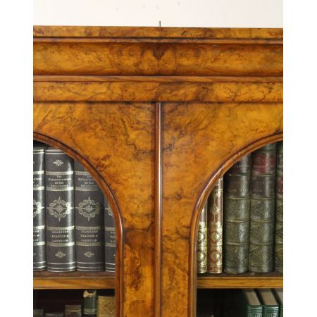 Antikes englisches viktorianisches Nussbaum Bureau Bookcase ca 1860