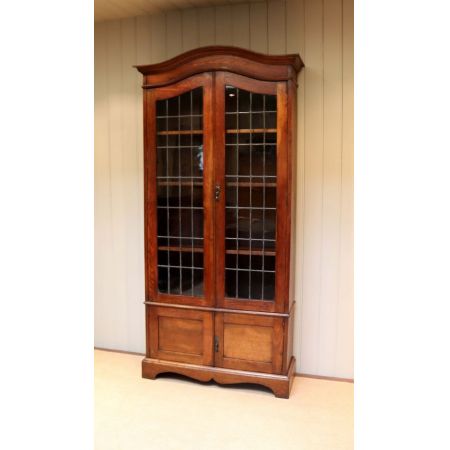 Original englischer Bücherschrank Eiche antik ca 1910