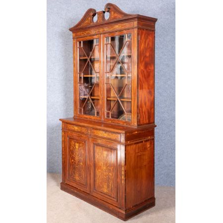 Antikes englisches Sheraton Revival Bücherregal ca 1900