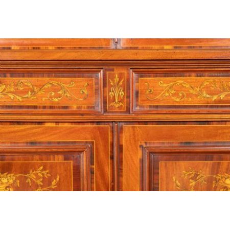 Antikes englisches Sheraton Revival Bücherregal ca 1900