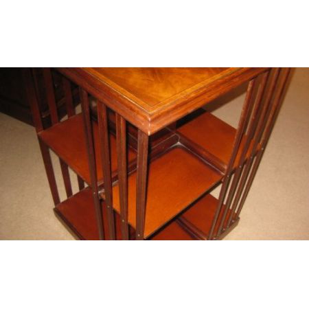 Original englisches edwardianisches Mahagoni Revolving Bookcase antik ca 1910
