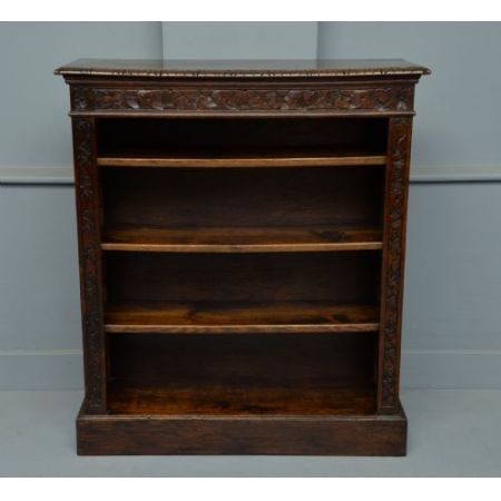 Viktorianisches Englisches Antikes Eichen Bücherregal ca 1890