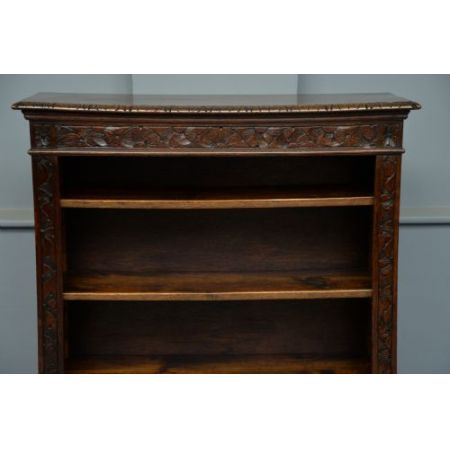 Viktorianisches Englisches Antikes Eichen Bücherregal ca 1890