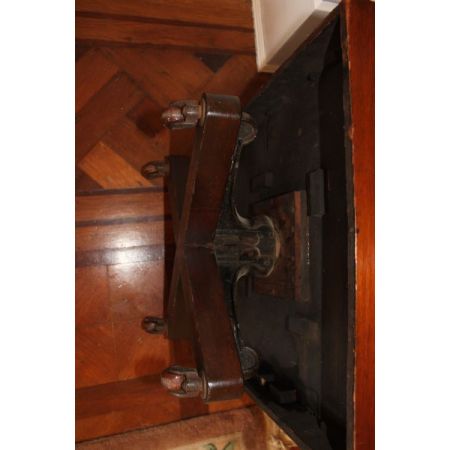 Edwardianisches englisches antikes Nussbaum Revolving Bookcase ca 1890