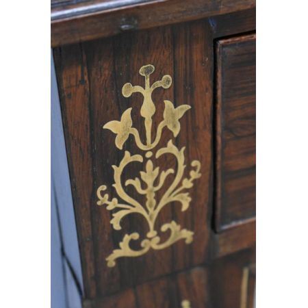 Original englisches Regency Palisander Sideboard Messing antik ca 1810