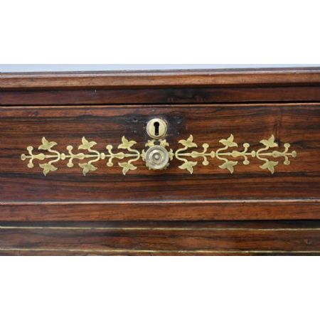 Original englisches Regency Palisander Sideboard Messing antik ca 1810