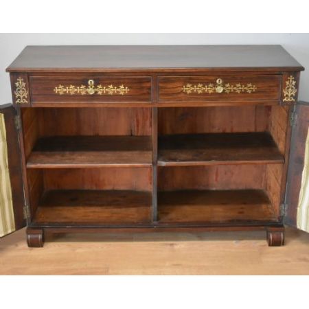 Original englisches Regency Palisander Sideboard Messing antik ca 1810