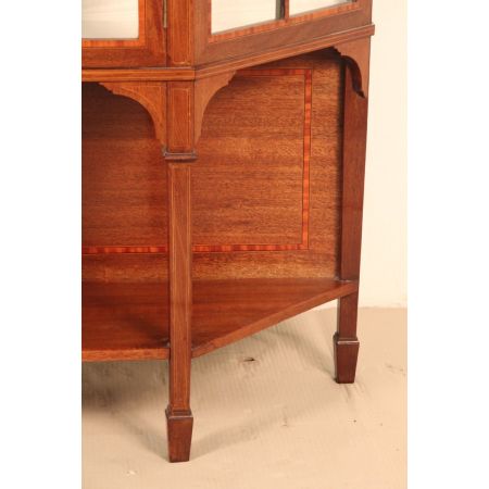 Englische edwardianische Mahagoni Vitrine antik ca 1890
