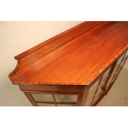 Englische edwardianische Mahagoni Vitrine antik ca 1890