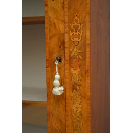 Viktorianische englische antike Nussbaum Vitrine ca 1860