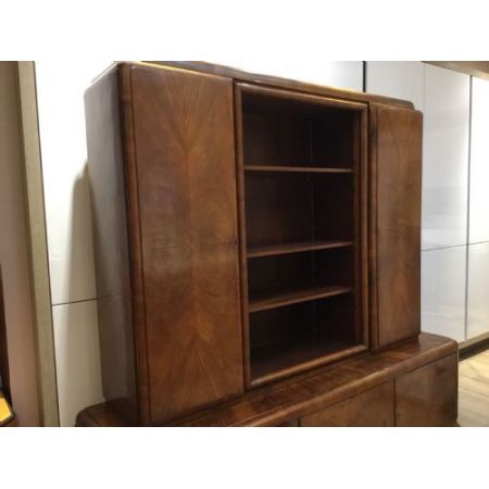 Original deutscher Art Deco Schrank Nussbaum Wohnzimmerschrank antik ca 1930