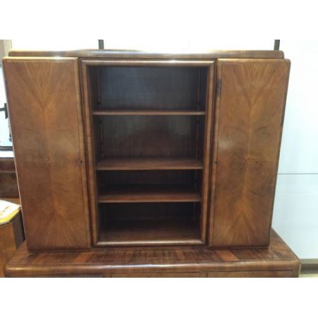 Original deutscher Art Deco Schrank Nussbaum Wohnzimmerschrank antik ca 1930