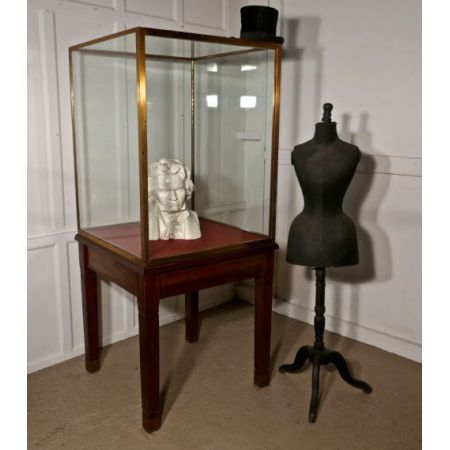 Original englische Mahagoni Vitrine Schaukasten antik ca 1920