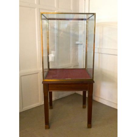Original englische Mahagoni Vitrine Schaukasten antik ca 1920