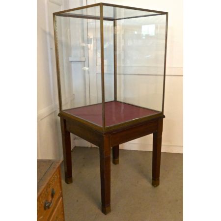 Original englische Mahagoni Vitrine Schaukasten antik ca 1920