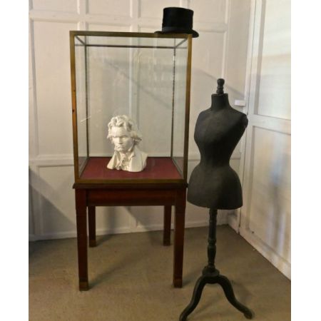 Original englische Mahagoni Vitrine Schaukasten antik ca 1920