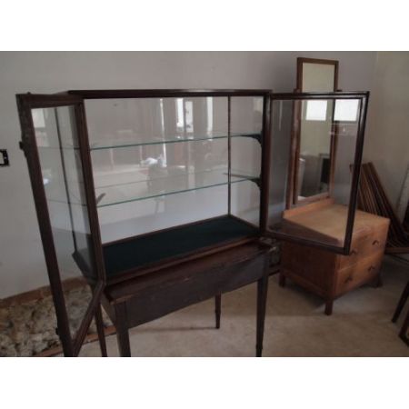 Englischer viktorianischer antiker Mahagoni Schaukasten ca 1880