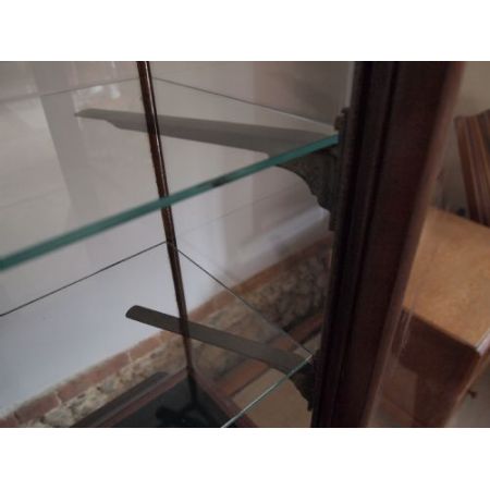 Englischer viktorianischer antiker Mahagoni Schaukasten ca 1880