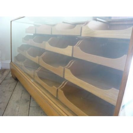 Antike englische Kommode Eiche Glas ca 1910