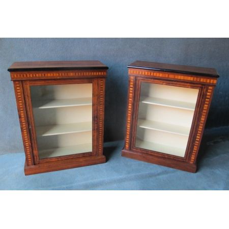 Original englische viktorianische Palisander Vitrine antik ca 1860