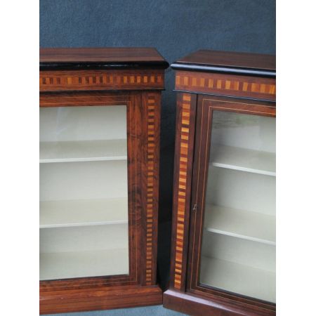 Original englische viktorianische Palisander Vitrine antik ca 1860