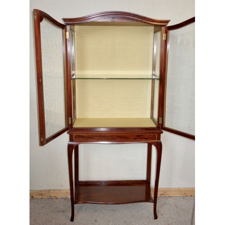 Englische original edwardianische Mahagoni Vitrine antik ca 1890