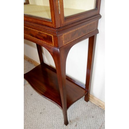 Englische original edwardianische Mahagoni Vitrine antik ca 1890