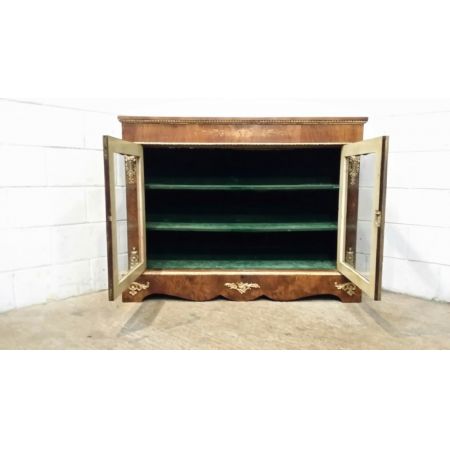 Viktorianische Englische Antike Nussbaum Vitrine 1860