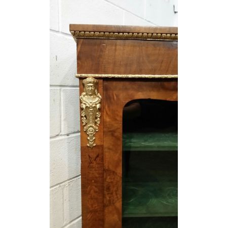 Viktorianische Englische Antike Nussbaum Vitrine 1860