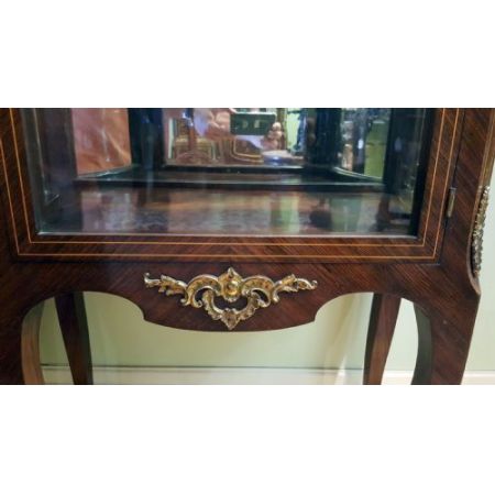 Original englische kleine Massivholz Vitrine Frankreich antik ca 1870