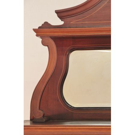 Original englische edwardianische Mahagoni Vitrine antik ca 1890