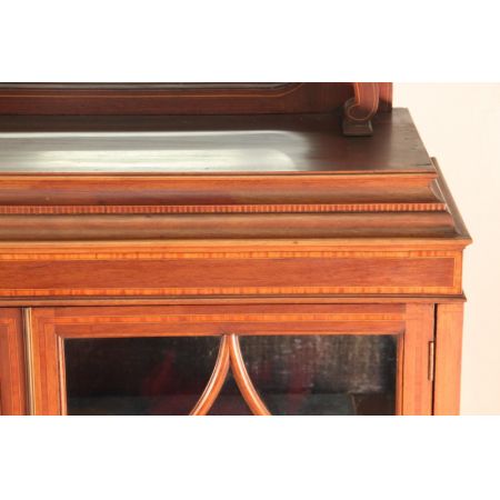 Original englische edwardianische Mahagoni Vitrine antik ca 1890