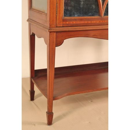 Original englische edwardianische Mahagoni Vitrine antik ca 1890