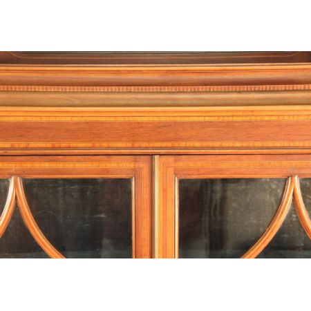 Original englische edwardianische Mahagoni Vitrine antik ca 1890