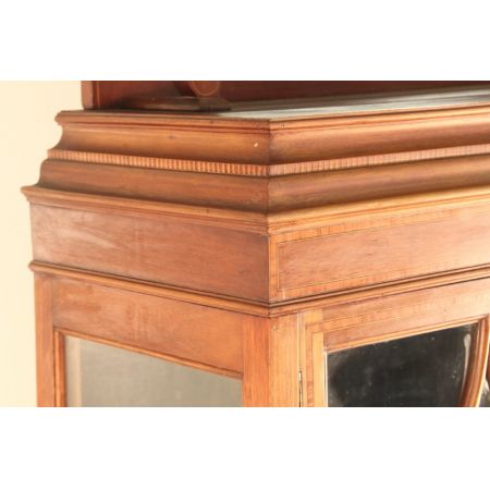 Original englische edwardianische Mahagoni Vitrine antik ca 1890