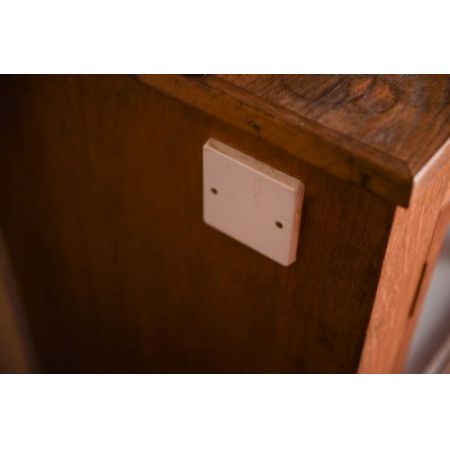 Antike englische Art Deco Vitrine Eiche ca 1920