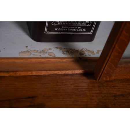 Antike englische Art Deco Vitrine Eiche ca 1920