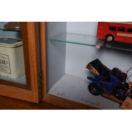 Antike englische Art Deco Vitrine Eiche ca 1920