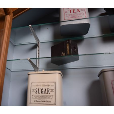 Antike englische Art Deco Vitrine Eiche ca 1920