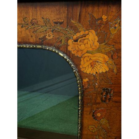 Viktorianische Antike Englische Nussbaum Vitrine ca 1850