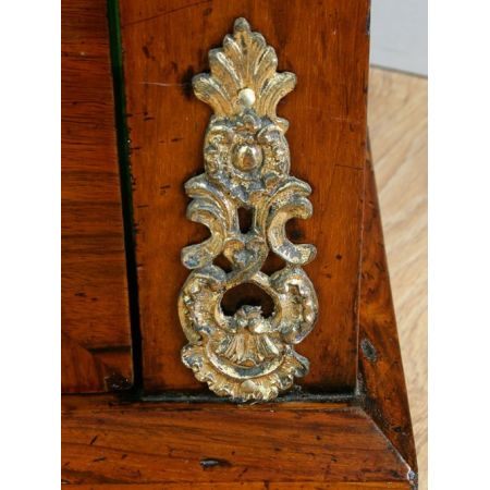 Viktorianische Antike Englische Nussbaum Vitrine ca 1850