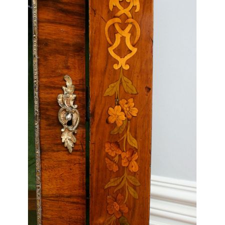 Viktorianische Antike Englische Nussbaum Vitrine ca 1850