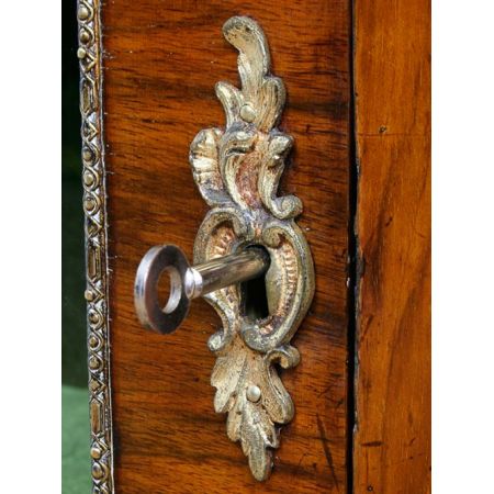 Viktorianische Antike Englische Nussbaum Vitrine ca 1850