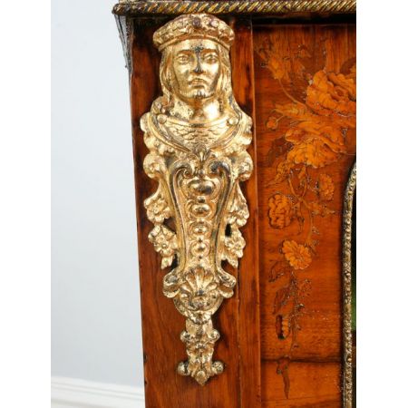 Viktorianische Antike Englische Nussbaum Vitrine ca 1850