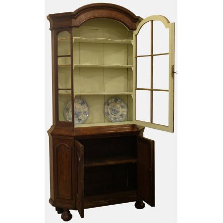 Original niederländischer Eichen Bücherschrank antik ca 1750