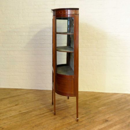 Edwardianische Antike Englische Sheraton style Mahagoni Vitrine ca 1890