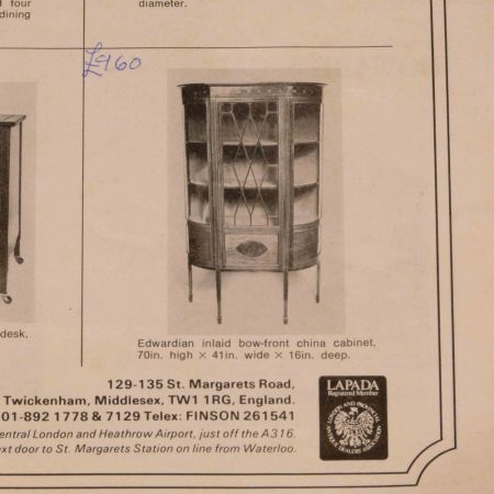Edwardianische Antike Englische Sheraton style Mahagoni Vitrine ca 1890