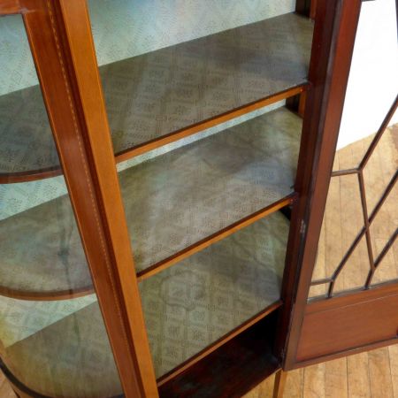 Edwardianische Antike Englische Sheraton style Mahagoni Vitrine ca 1890