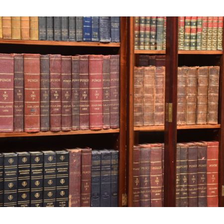 Original englischer Mahagoni Breakfront Bücherschrank antik ca 1890