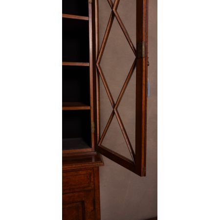 Edwardianischer Englischer Antiker Bücherschrank Eiche ca 1890